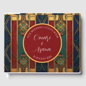 パーソナライズされたアフリカのウェディングゲストブック ゲストブック (正面)