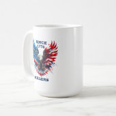 パーソナライズされたアメリカはっきりしたイーグル コーヒーマグカップ (正面左)