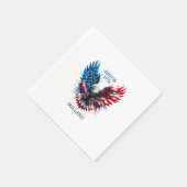 パーソナライズされたアメリカはっきりしたイーグル スタンダードカクテルナプキン (角)