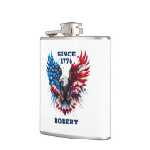 パーソナライズされたアメリカはっきりしたイーグル フラスク (左)