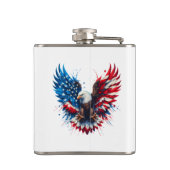 パーソナライズされたアメリカはっきりしたイーグル フラスク (裏面)