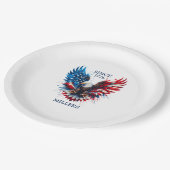 パーソナライズされたアメリカはっきりしたイーグル ペーパープレート (アングル)