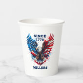 パーソナライズされたアメリカはっきりしたイーグル 紙コップ (正面)