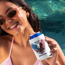 パーソナライズされたアメリカはっきりしたイーグル 缶クーラー