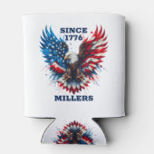 パーソナライズされたアメリカはっきりしたイーグル 缶クーラー (裏面)