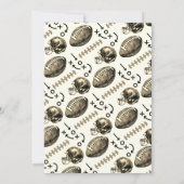 パーソナライズされたアメリカンフットボールの時計パーティー 招待状 (裏面)