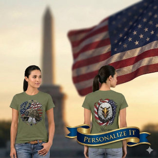 パーソナライズされたアメリカ陸軍の妻 愛国的な Tシャツ