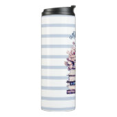 パーソナライズされたアンティーク図書とバラ タンブラー (回転左)