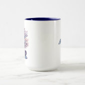 パーソナライズされたアンティーク図書とバラ マグカップ (中央)