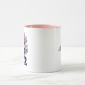 パーソナライズされたアンティーク図書とバラ マグカップ (中央)