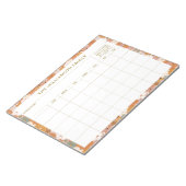 パーソナライズされたアースィーフローラルファミリープランナーカレンダー ノートパッド (アングル)