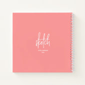 パーソナライズされたアーティストスケッチSketchbookノートブック ノートブック (裏面)
