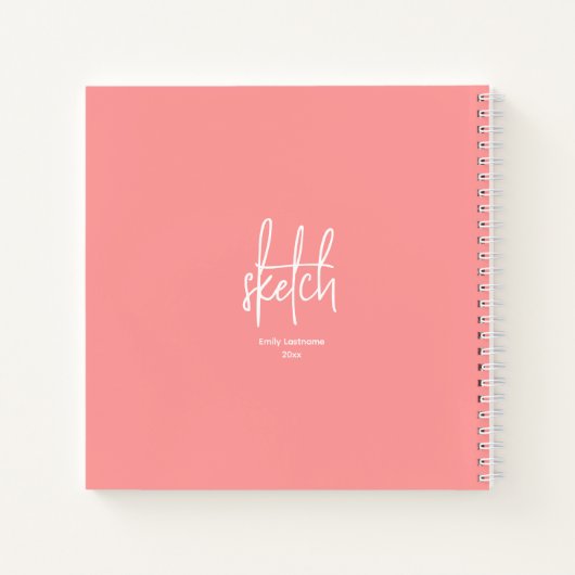 パーソナライズされたアーティストスケッチSketchbookノートブック ノートブック (裏面)