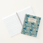 パーソナライズされたアールデコインスパイアフラミンゴ模様 ノートブック (内部)