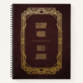 パーソナライズされたアールデコ記号 ノートブック