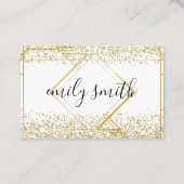 パーソナライズされたアールデコ金ゴールドグリッター名刺 名刺 (裏面)