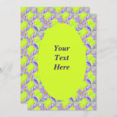 パーソナライズされたアールヌーボー織り模様招待状 招待状 (正面/裏面)