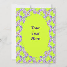 パーソナライズされたアールヌーボー織り模様招待状