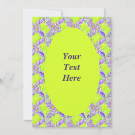 パーソナライズされたアールヌーボー織り模様招待状 招待状