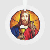 パーソナライズされたイエス像 オーナメント (裏面)