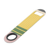 パーソナライズされたイエロースクール鉛筆 スピード栓抜き (裏面アングル)