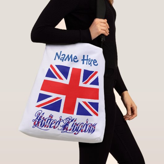 パーソナライズされたイギリス国旗の伝統 クロスボディバッグ (クローズアップ)