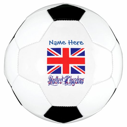 パーソナライズされたイギリス国旗の伝統 サッカーボール (正面)