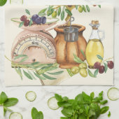 パーソナライズされたイタリアン素朴水の色 キッチンタオル (折り畳み)