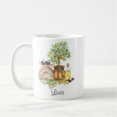 パーソナライズされたイタリアン素朴水の色 コーヒーマグカップ (左)