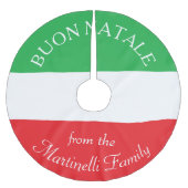 パーソナライズされたイタリアンChristmas Tree Skirt ブラッシュドポリエステルツリースカート (正面)