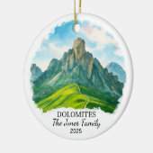 パーソナライズされたイタリア，ドロミテスオーナメント セラミックオーナメント (左)