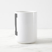 パーソナライズされたイニシャルと名前の変更 コーヒーマグカップ (中央)