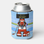 パーソナライズされたイニシャルアイスホッケー 缶クーラー (缶裏面)