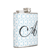 パーソナライズされたイニシャルスカイブルーピンホイール フラスク (右)