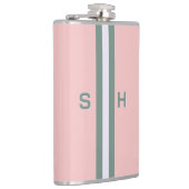 パーソナライズされたイニシャルストライプ フラスク (右)