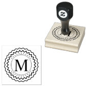 パーソナライズされたイニシャルバッジラベルシールゴム印 ラバースタンプ (押印)
