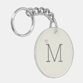 パーソナライズされたイニシャルモダン キーホルダー (正面左)
