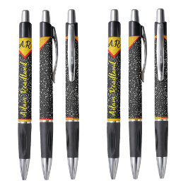 パーソナライズされたイニシャルモノグラム名ペン ボールペン