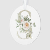 パーソナライズされたイニシャル付きクリスマス飾り オーナメント (正面)