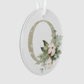 パーソナライズされたイニシャル付きクリスマス飾り オーナメント (正面)