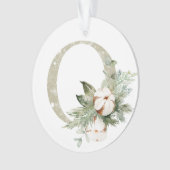 パーソナライズされたイニシャル付きクリスマス飾り オーナメント (正面)