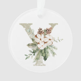 パーソナライズされたイニシャル付きクリスマス飾り オーナメント