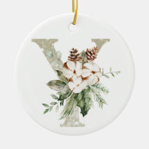 パーソナライズされたイニシャル付きクリスマス飾り