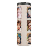 パーソナライズされたイニシャル名6枚の写真 タンブラー (裏面)