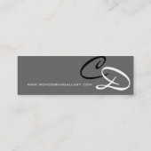 パーソナライズされたイニシャル名 スキニー名刺 (裏面)