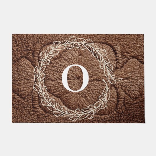 パーソナライズされたイニシャル形式 ドアマット (正面)