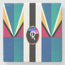 パーソナライズされたイニシャル ストーンコースター