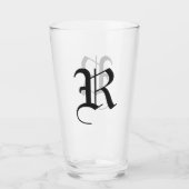 パーソナライズされたイニシャル タンブラーグラス (正面)
