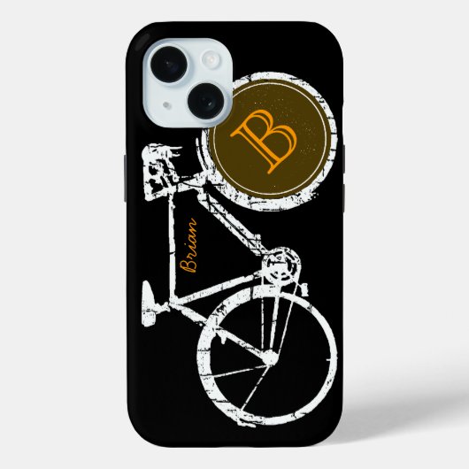 パーソナライズされたイニシャル・ネーム自転車 Case-Mate iPhoneケース (裏面)