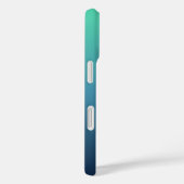 パーソナライズされたイニシャル ブルー グラデーション iPhone ケース Case-Mate iPhoneケース (裏面 / 右)